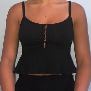 Urban Outfitters Black Crop Top